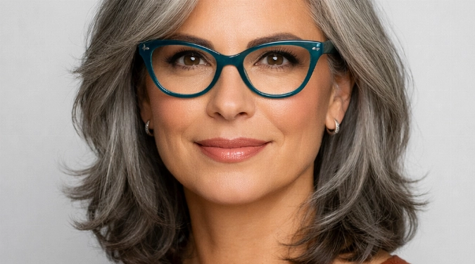 Beyond The Basics The Vibrant Frames That Elevate Gray Hair