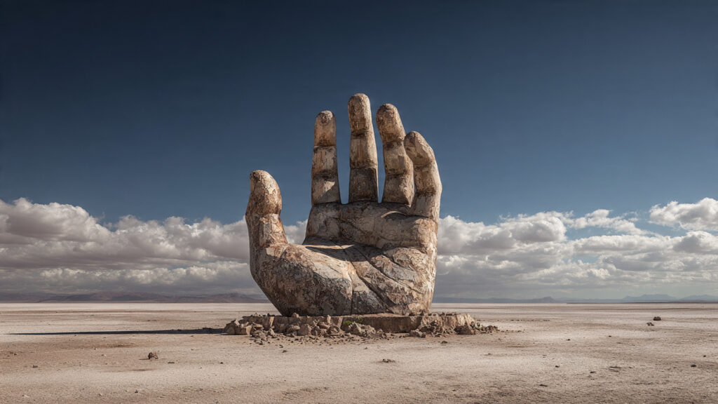 10 Bewildering Photos That Are Not Quite What They Seem The Giant Hand Emerging From the Ground