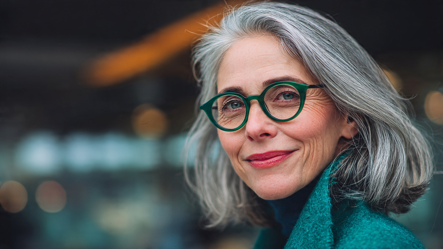 5 Glasses Styles That Complement Gray Hair Well