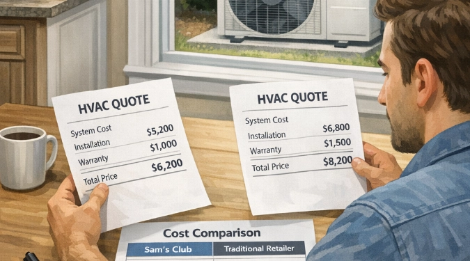 Heat Pump Pricing: Sam’s Club vs Traditional Retailers