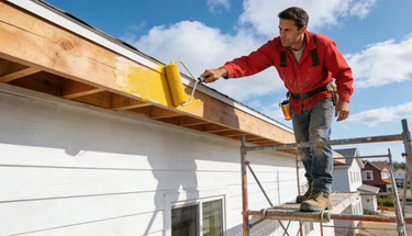 Why can American houses retain their paint color and paint quality for up to 5 years without fading or peeling?